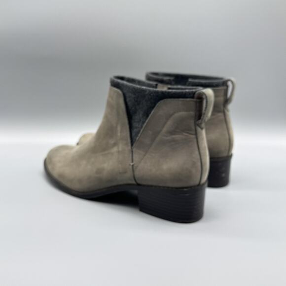 Vionic Boots Womens 8 Gray Brown Leather Joslyn Weather Resistant Ankle Booties - Picture 5 of 11